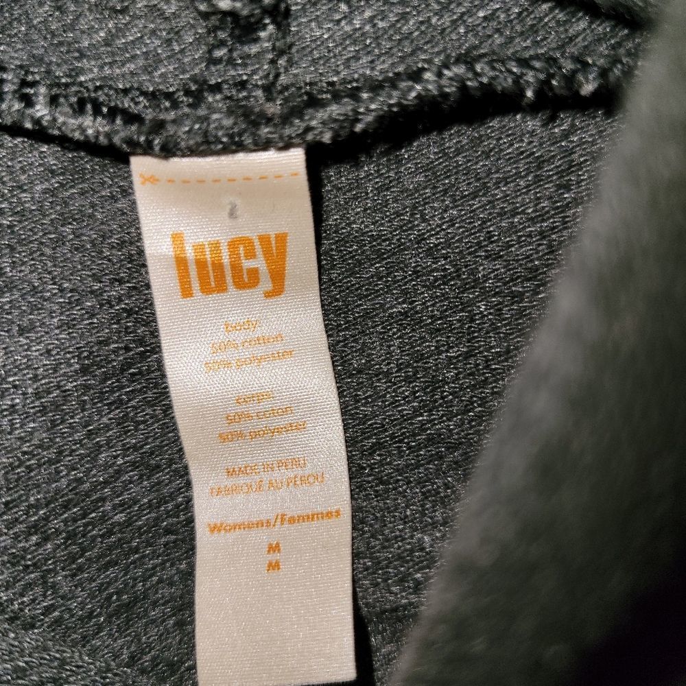 Lucy Athletic Pullover Color Dark Gray Size M Cowl Neck - Picture 3 of 3
